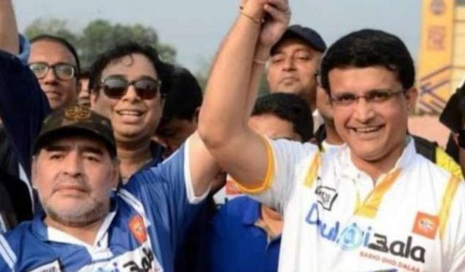 Sourav Ganguly leads tribute to Diego Maradona