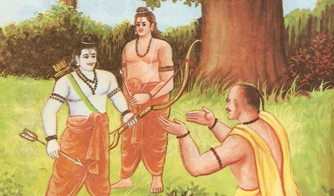 हनुमानजी ब्राह्मण वेष धारण कर श्रीराम के समक्ष उपस्थित हुए और पहचाने गये!