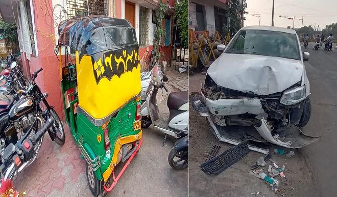 इंदौर में दर्दनाक सड़क हादसे में ऑटो चालक की मौत, तेज रफ्तार कार ने मारी टक्कर