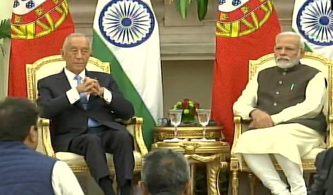 pm-modi-talks-with-president-of-portugal-emphasizes-bilateral-relations