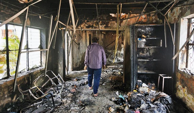 schools-vandalized-during-violence-fire-in-libraries-of-many-schools