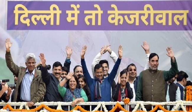 aap-hits-hat-trick-in-delhi-with-a-thumping-majority