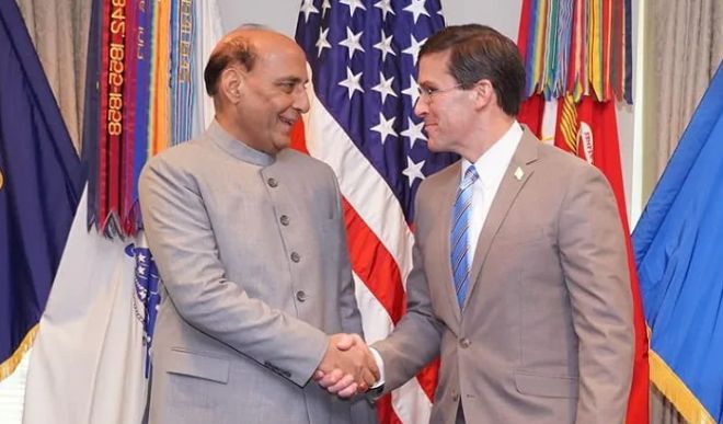 अमेरिकी रक्षा मंत्री और राजनाथ सिंह के बीच हुई बातचीत