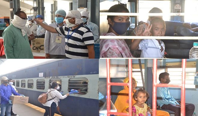 भोपाल में मेडिकल जांच के बाद विशेष ट्रेन से 1122 श्रमिक झारखंड रवाना, श्रमिकों के लिए की गई भोजन पानी की समुचित व्यवस्था