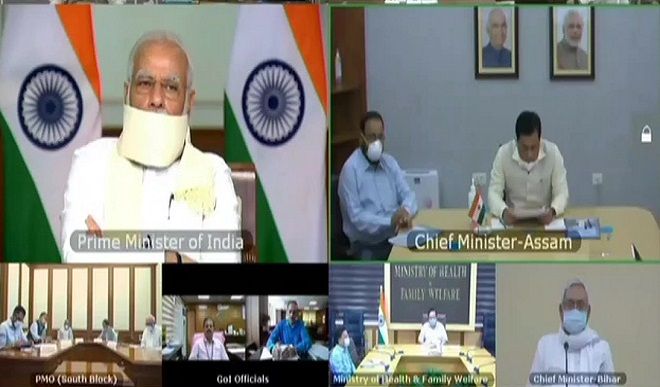 बाढ़ की समीक्षा के लिए छह राज्यों के मुख्यमंत्रियों के साथ PM मोदी ने की बैठक