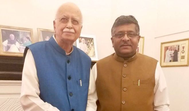  Ravi Shankar Prasad meets LK Advani