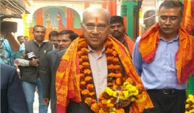 पूर्व IAS नृपेंद्र मिश्रा दो दिवसीय अयोध्या दौरे पर, विशेषज्ञों के साथ नींव डिजाइन पर मंथन - former ias nripendra mishra on two day visit to ayodhya