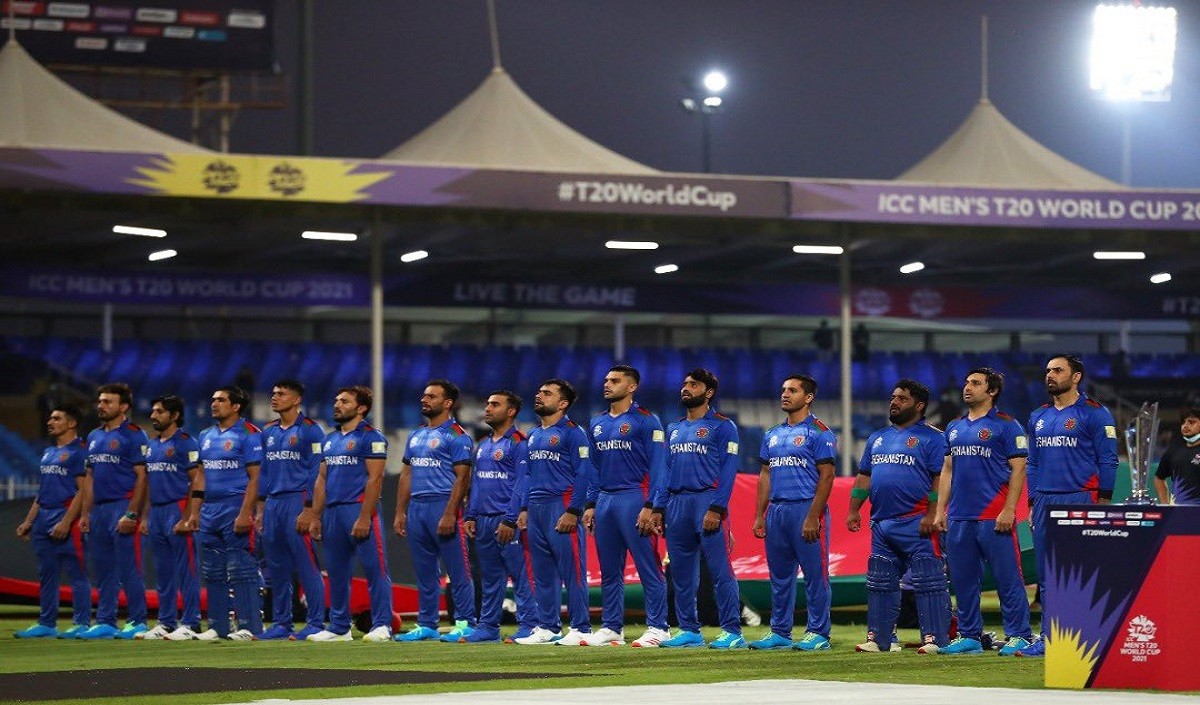 Afghan Cricketers Proudly Sing National Anthem Afghanistan Flag Is Hoisted