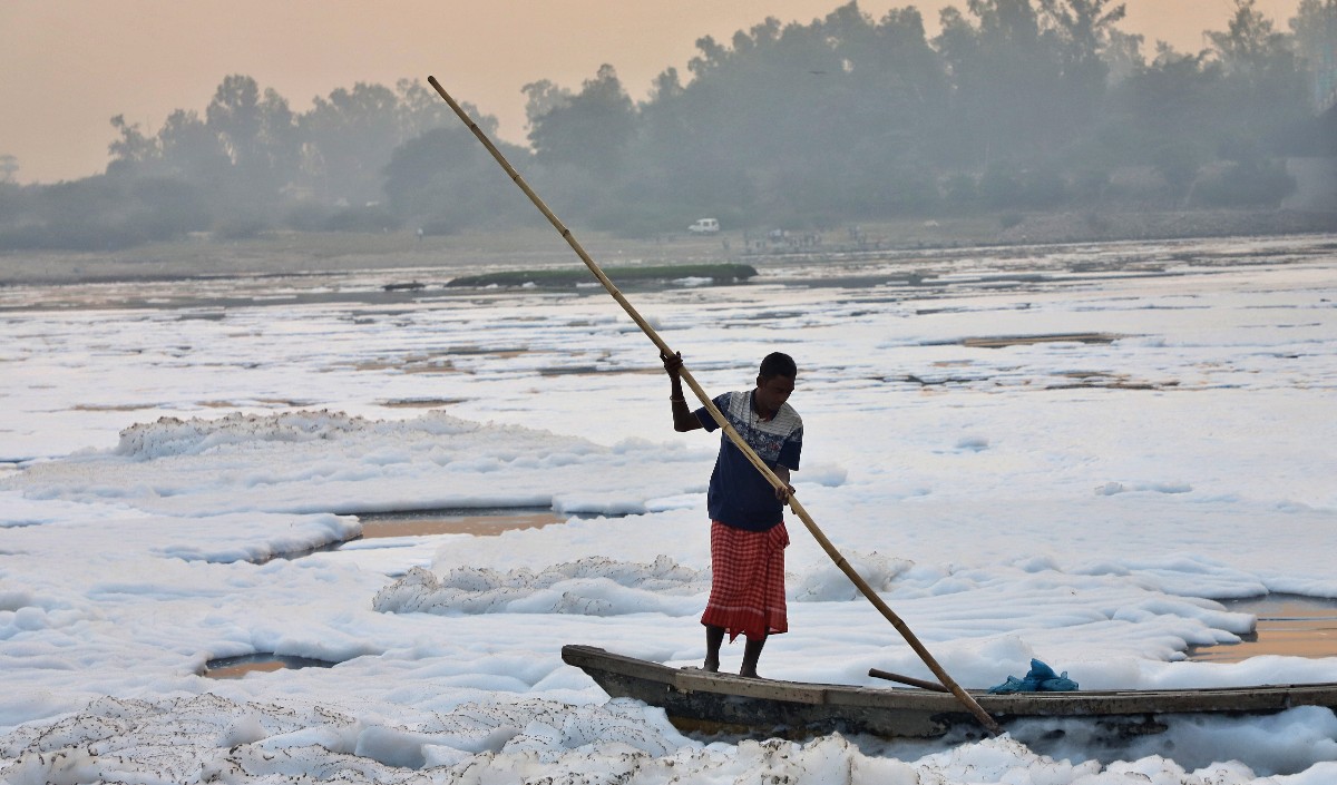 Froth In Yamuna River 