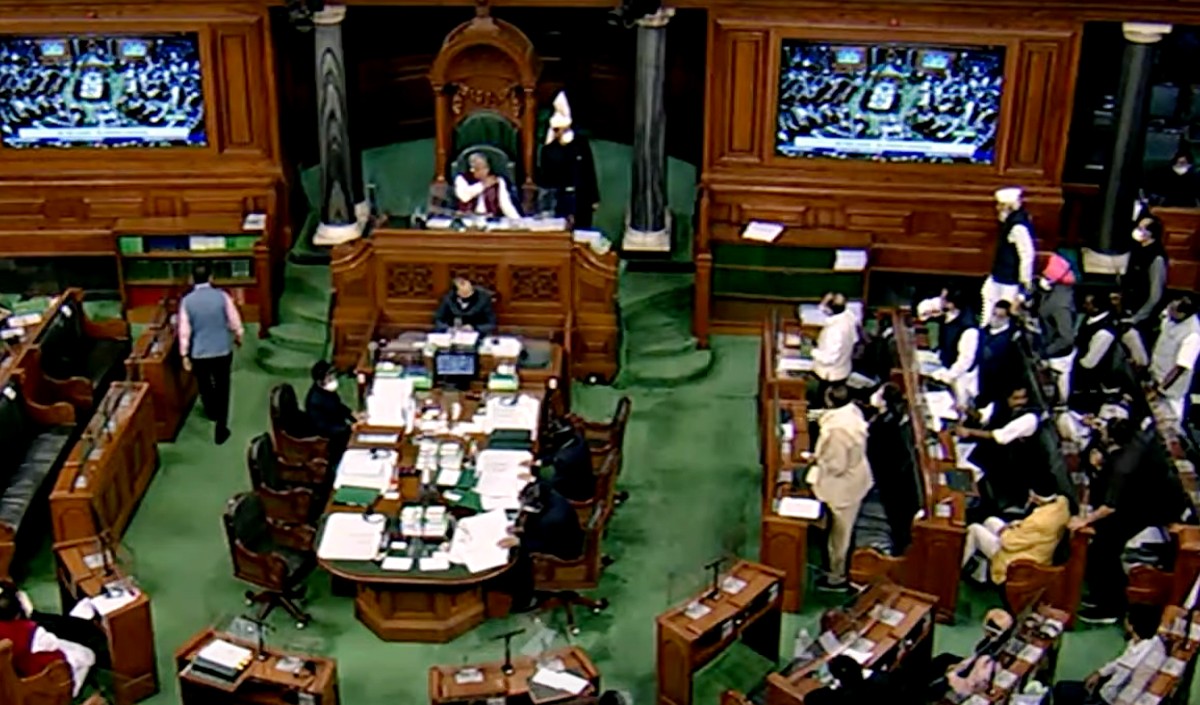 Opposition members uproar in Lok Sabha over SIT report in Lakhimpur case