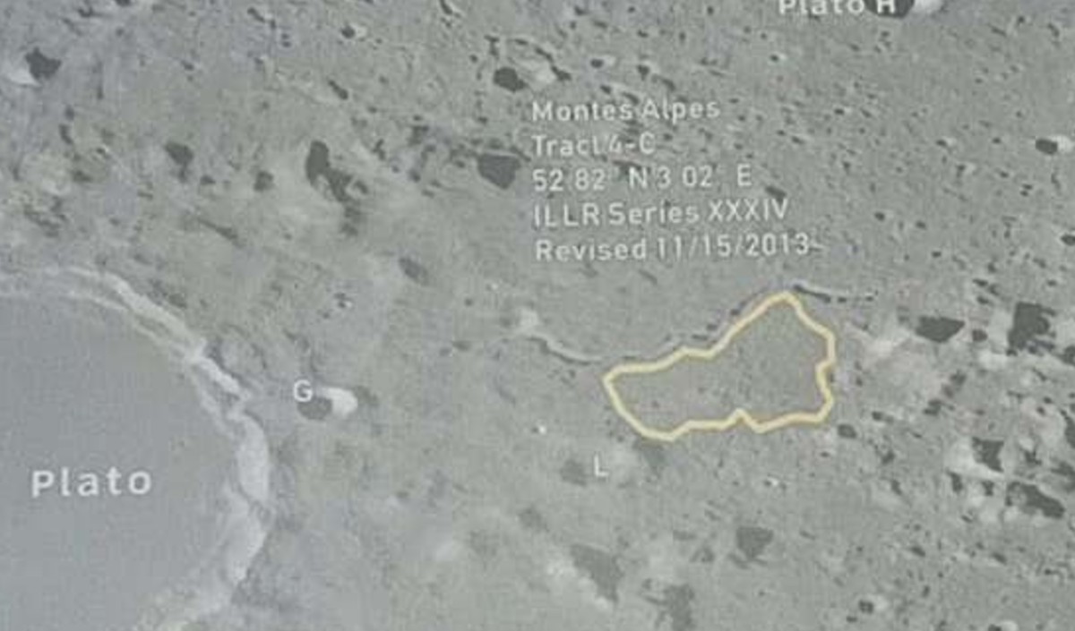 Land bought on moon