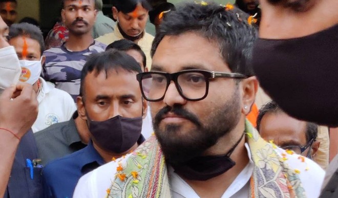 Babul Supriyo activist slapped in BJP office