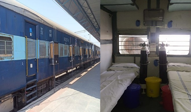 इंदौर में रेलवे ने की कोरोना मरीजों के लिए ऑक्सीजन सिलेंडर से लैस 320 बेड की व्‍यवस्‍था