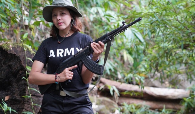 Myanmar beauty queen takes up arms against junta