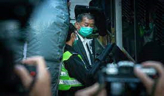 हांगकांग: लोकतंत्र समर्थक जिमी लाई को 14 माह की सजा, गैरकानूनी तरीके से रैली निकालने का आरोप