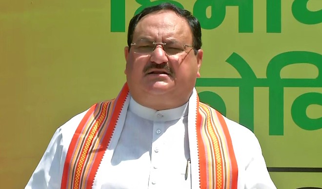 BJP President JP Nadda met hospitalized Kalyan Singh and inquired about his well being