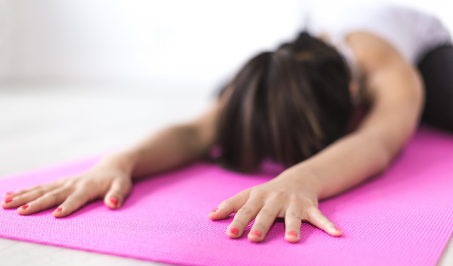 yoga in bed