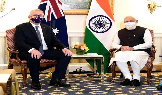 PM मोदी ने ऑस्ट्रेलियाई प्रधानमंत्री से की मुलाकात, कोरोना समेत इन मुद्दों पर हुई चर्चा