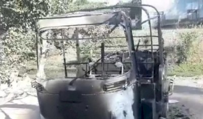 एमपी के खंडवा जिले में जलाया मुस्लिम परिवार का घर, ऑटो में भी लगाई आग