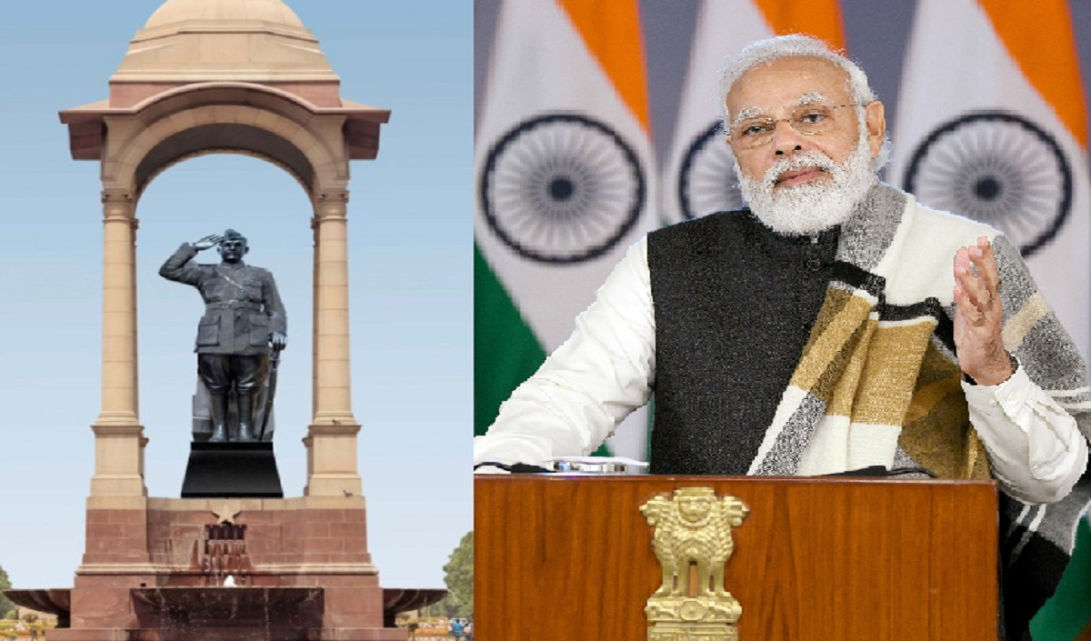 प्रधानमंत्री मोदी ने किया बड़ा ऐलान, इंडिया गेट पर लगेगी सुभाष चंद्र बोस की भव्य मूर्ति