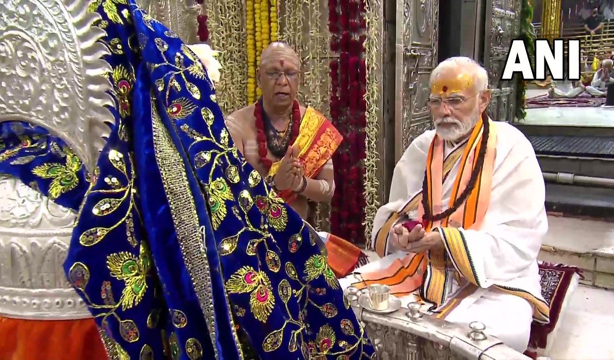 Modi at Mahakal temple Modi at Mahakal temple