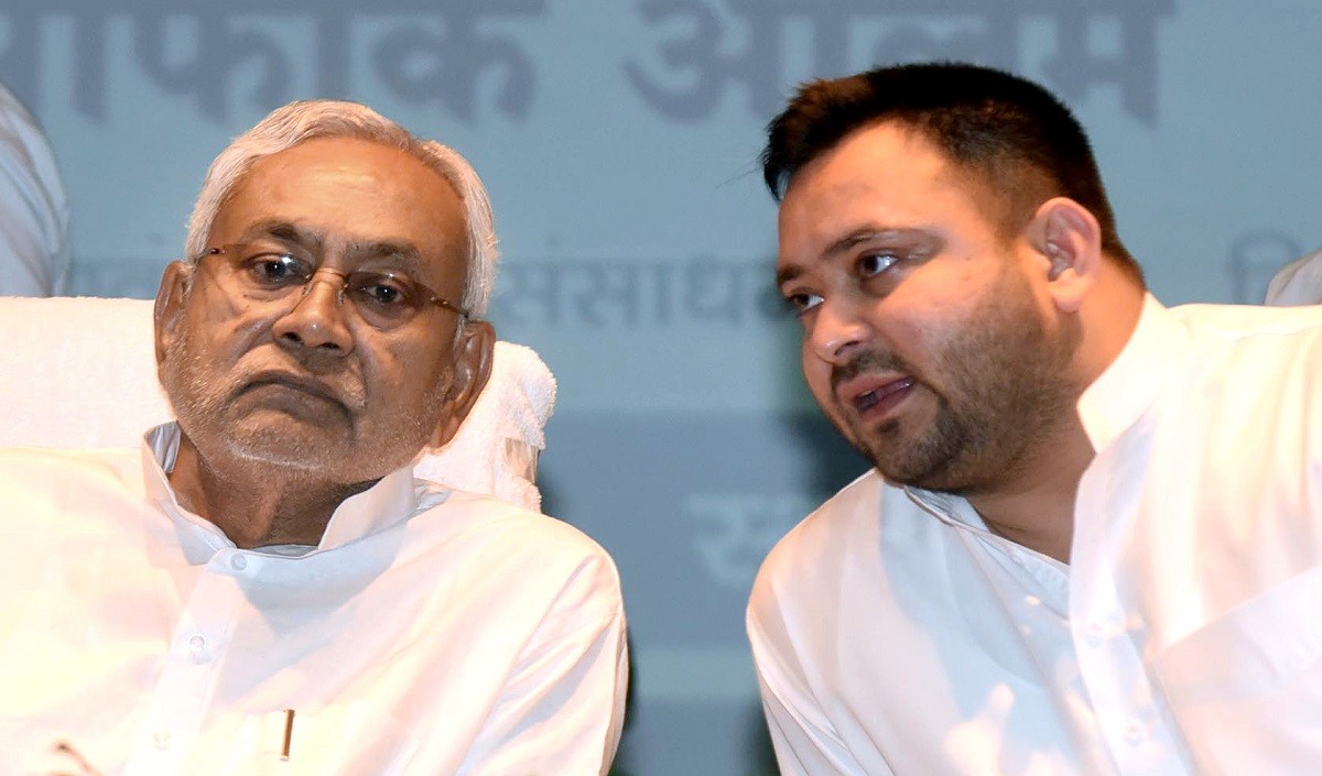 Nitish Kumar with Tejashwi Yadav