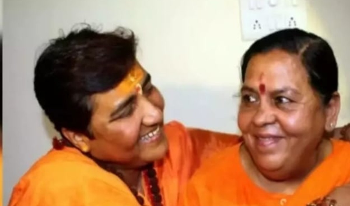 Uma bharti and sadhvi pragya singh Uma bharti and sadhvi pragya singh