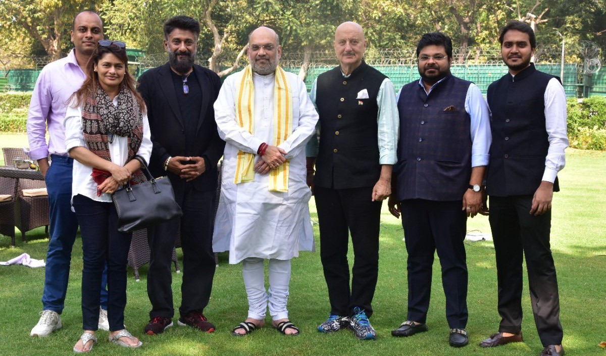 the kashmir files की टीम ने दिल्ली में गृह मंत्री अमित शाह से मिली, विवेक अग्निहोत्री