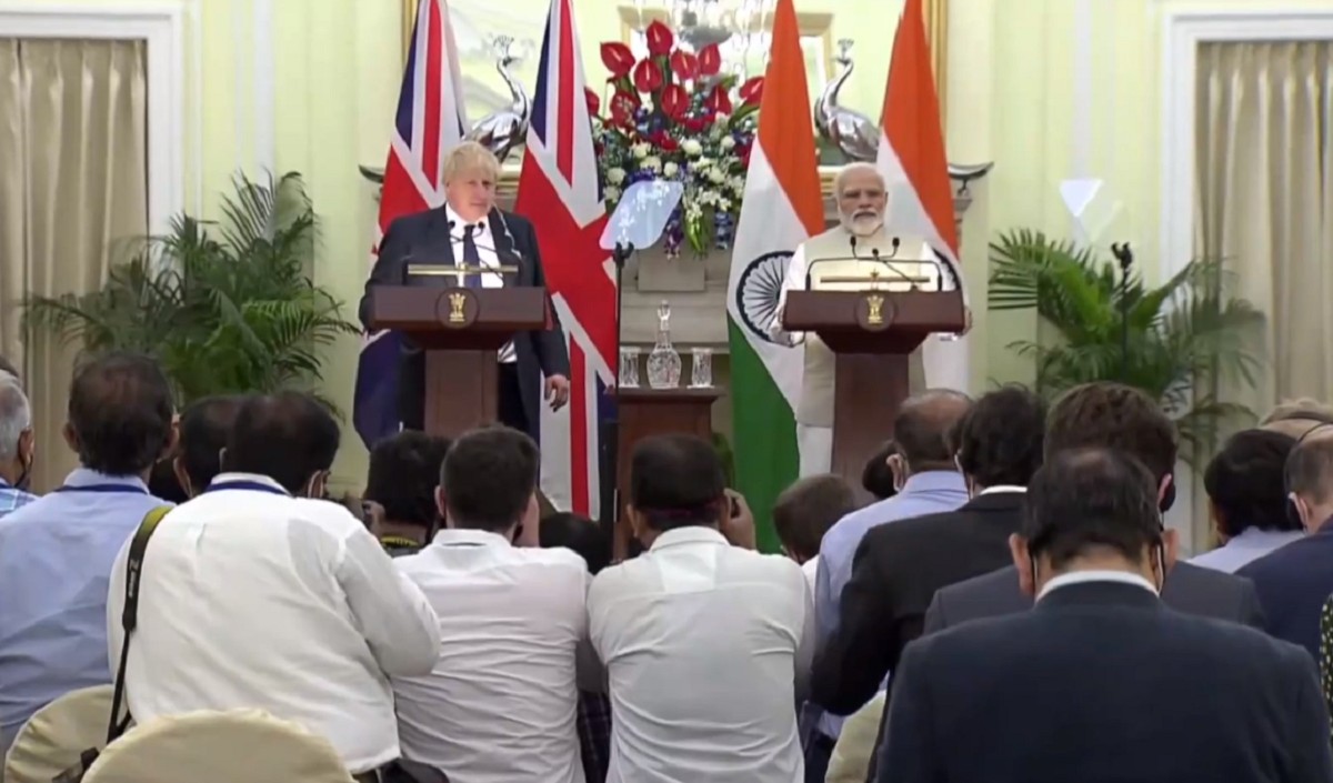 PM Modi and Boris Johnson