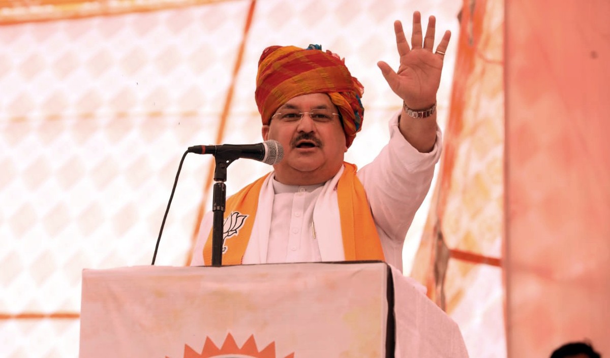 सत्ता परिवर्तन की अपील करते हुए नड्डा बोले, राजस्थान में चाहिए डबल इंजन सरकार