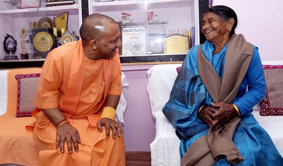 yogi with his mother