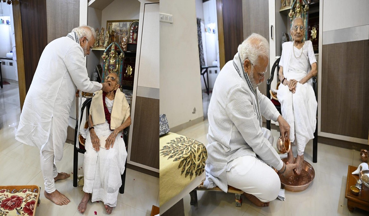 Modi with mother