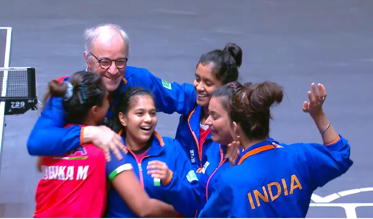 Indian womens Table Tennis team