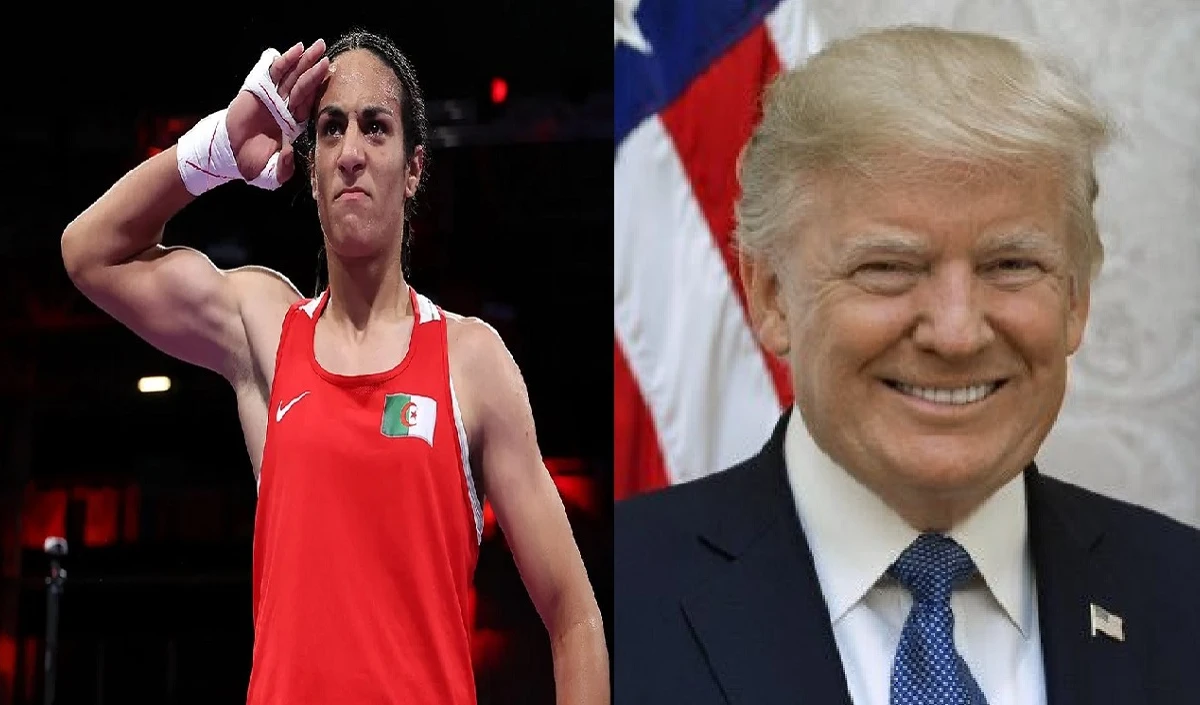 donald trump and algerian boxer  imane khelif