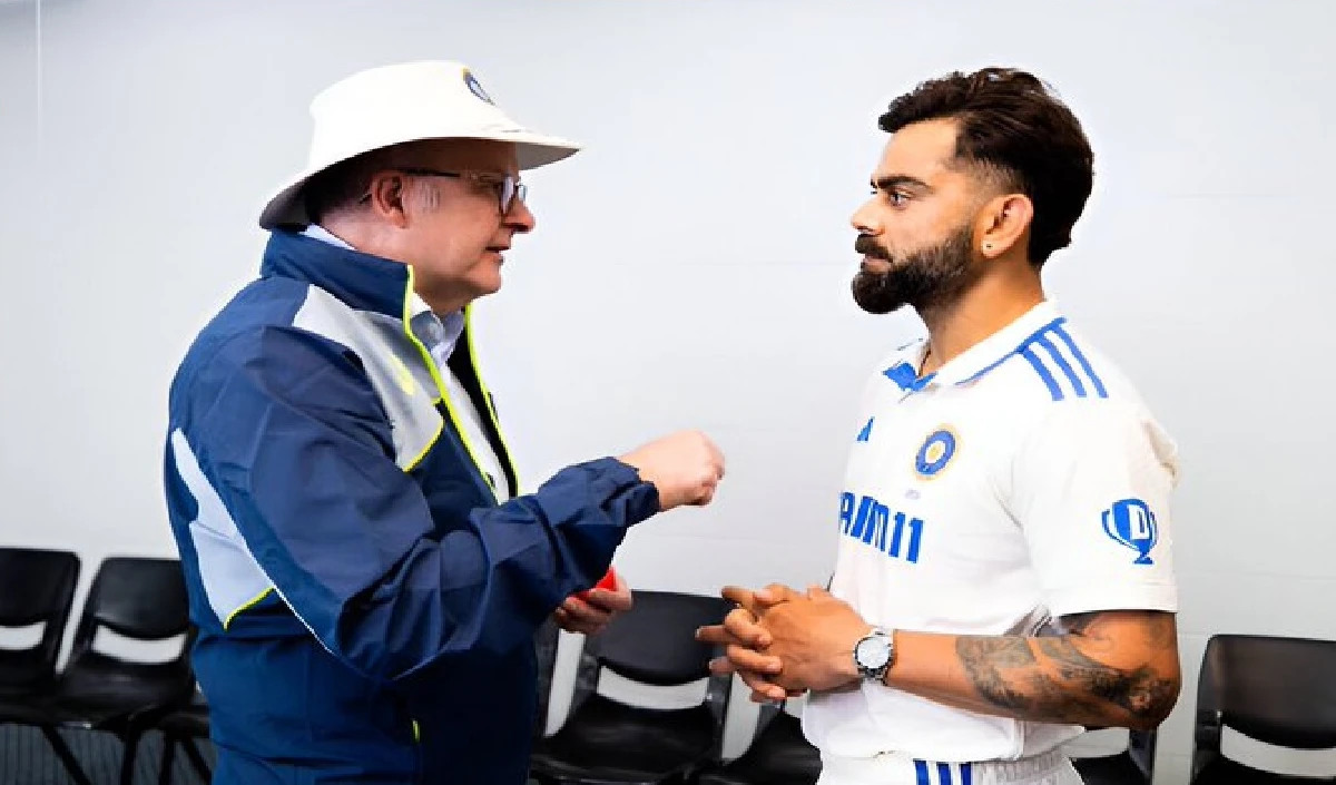 Australian PM with Virat Kohli