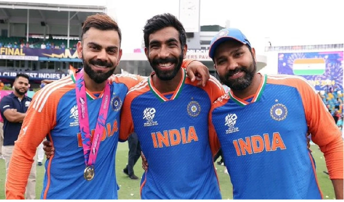 Rohit sharma virat kohli and jasprit Bumrah 