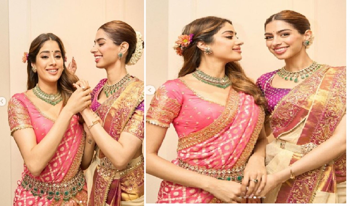 Janhvi Kapoor and Khushi Kapoor dazzle in saree