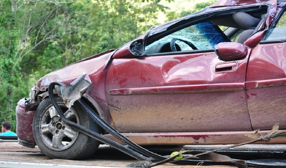 SUV falls from culvert