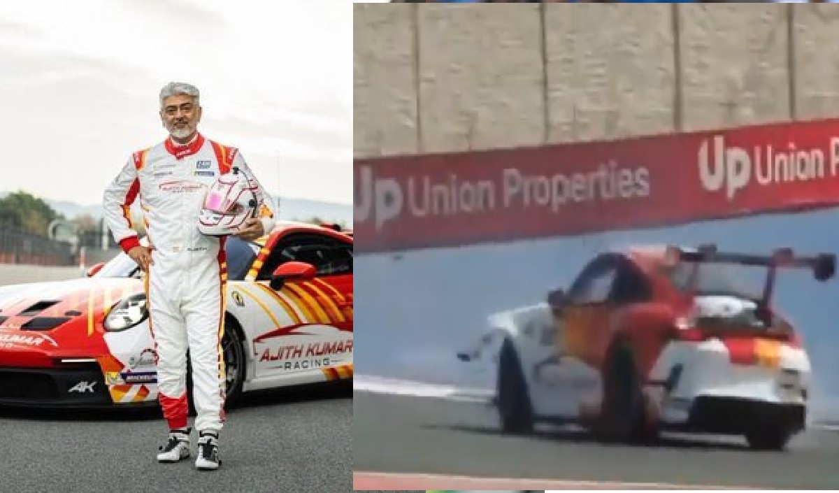  ajit kumar crashes race car