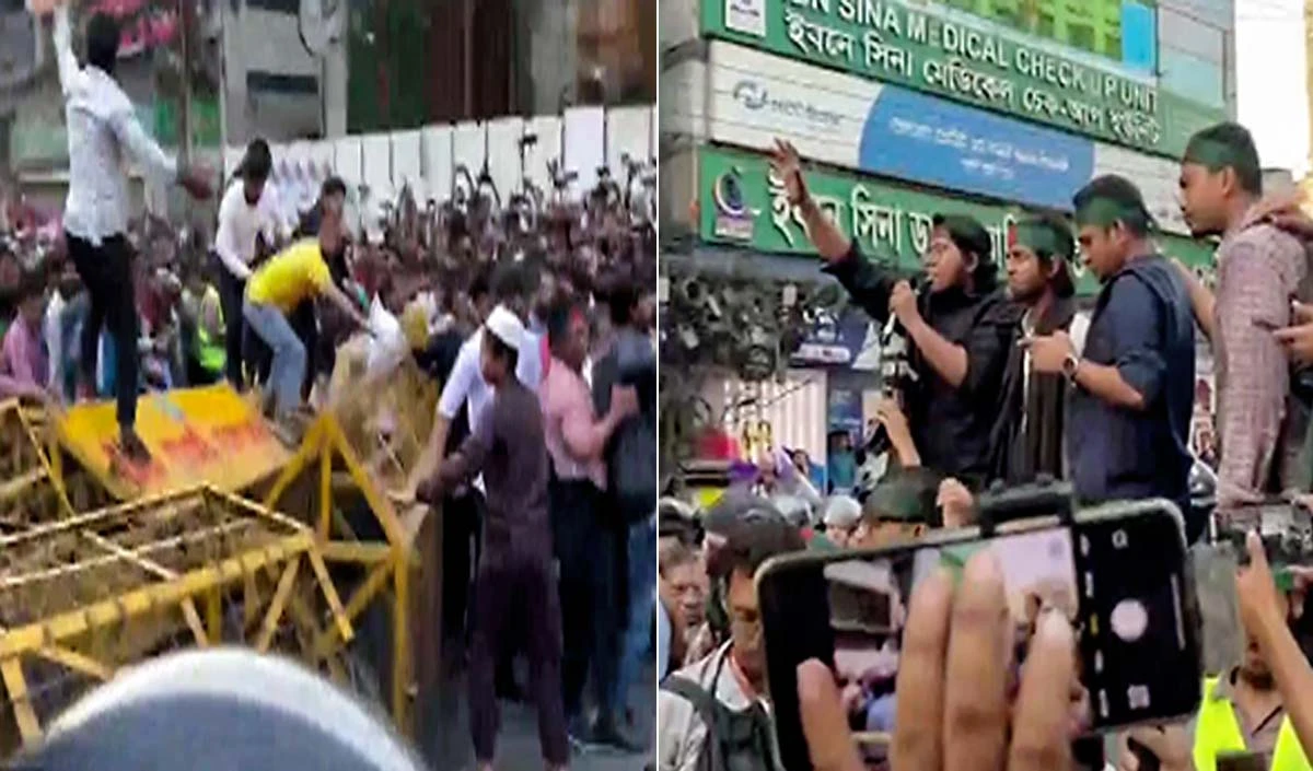 Prabhasakshi NewsRoom: Dhaka की सड़कों पर लगे भारत विरोधी नारे, Sheikh Hasina के बेटे ने कहा- India के लिए वास्तविक खतरा है Yunus Govt