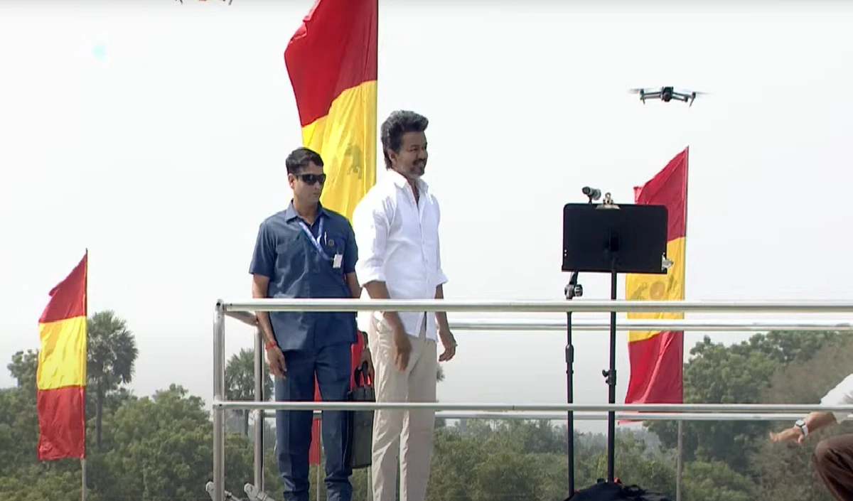 करूर भगदड़ के बाद तमिलनाडु में विजय की पहली रैली, कहा- DMK एक बुरी ताकत और TVK पवित्र दल