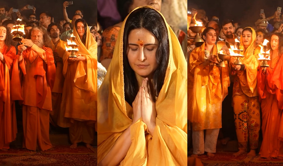 katrina kaif took dip in maha kumbh performed ganga aarti with raveena tandon rasha thadani - Prabhasakshi latest news in hindi