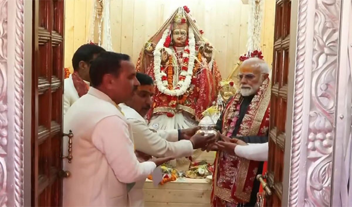 Modi mandir उत्तराखंड के हर्षिल पहुंचे मुखीमठ में की मां गंगा की पूजा