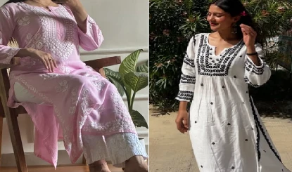 गर्मियों में चिकनकारी कुर्ती वियर करना ट्रेंडी बन चुका है, सही तरह से करें स्टाइल तो सबकी निगाहें आप पर होगी