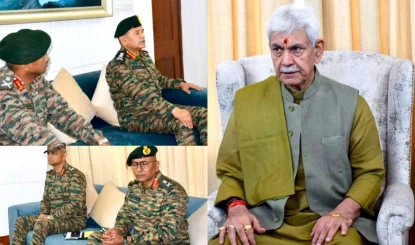 Jammu-Kashmir: आतंकियों की अब खैर नहीं! श्रीनगर में LG मनोज सिन्हा से मिले सेना प्रमुख