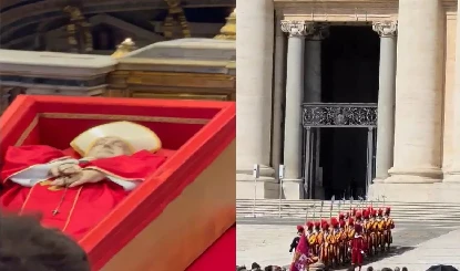 Pope Francis’ funeral: सेंट पीटर्स स्क्वायर में रखा गया पोप का शव, 2 लाख से ज्यादा श्रद्धालुओं के बीच, जारी हैं अंतिम संस्कार की रस्में