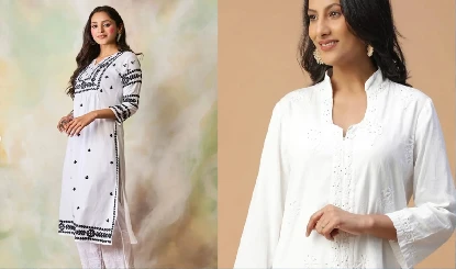 White Chikankari Kurti Designs: इस गर्मी ट्राई करें ये व्हाइट कलर चिकनकारी कुर्ती, लुक में लगेगा ग्लैमर और स्टाइल का तड़का