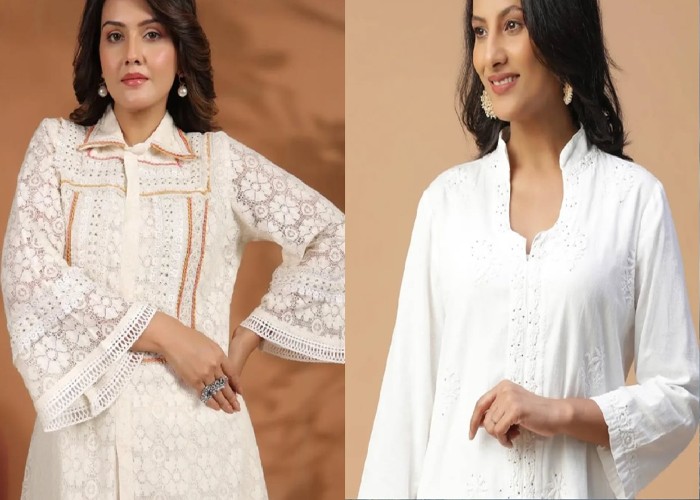 White Chikankari Kurti Designs: गर्मियों में स्टाइलिश दिखने के लिए ट्राई करें व्हाइट कलर चिकनकारी कुर्ती, लुक्स में लगेंगे चार चांद