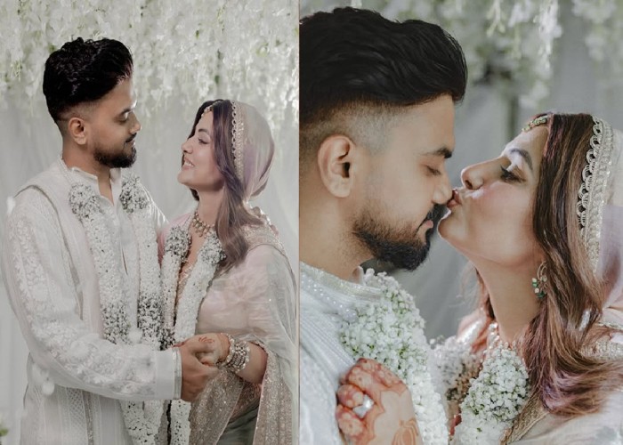 Entertainment: हिना खान ने सपनों के राजकुमार से रचाई शादी, साड़ी से ज्वेलरी तक ने खींचा लोगों का ध्यान