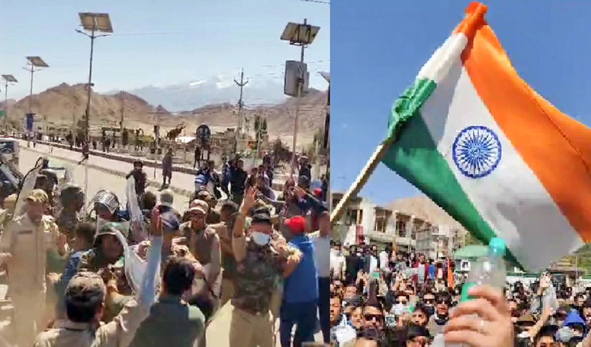 Ladakh statehood protests: लेह में Gen-Z ने भयंकर बवाल मचाया, पुलिस पर पत्थरबाजी, BJP दफ्तर पर हमला